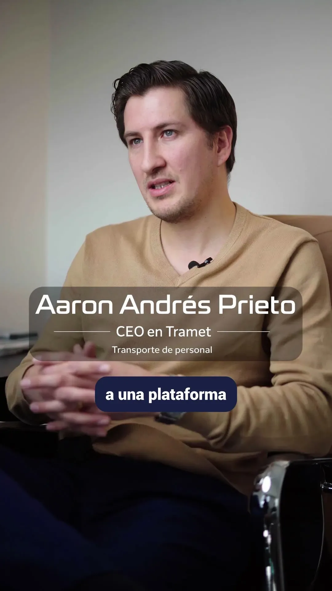 Aaron Andrés Prieto, CEO de Tramet, durante su testimonio sobre el uso de Urvan
